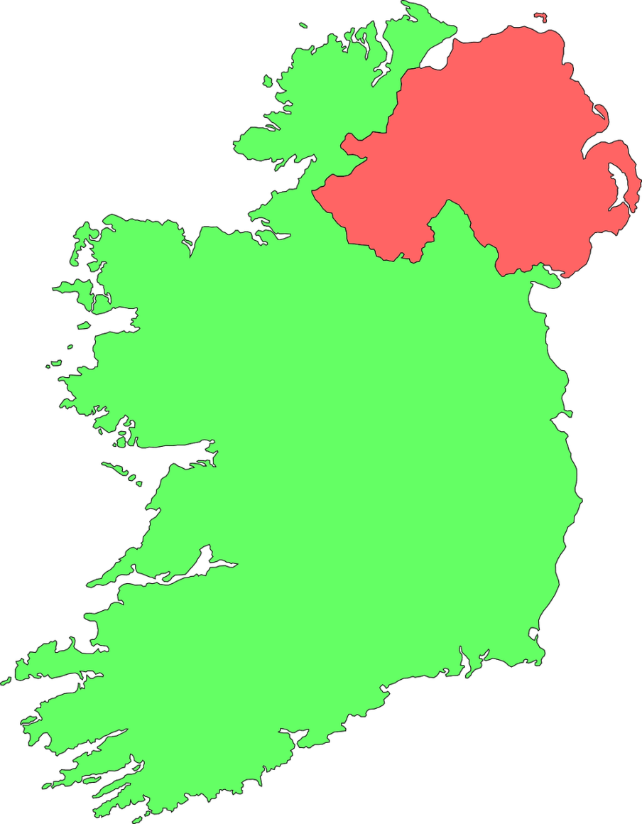 Carte d'Irlande